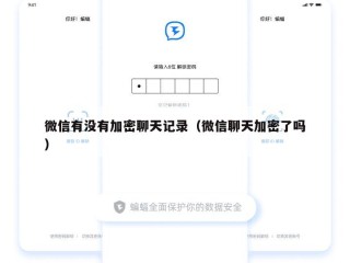 微信有没有加密聊天记录（微信聊天加密了吗）