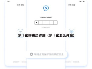 萝卜密聊骗局详细（萝卜密怎么开启）