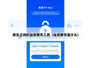 朋友之间的加密聊天工具（加密聊天是什么）