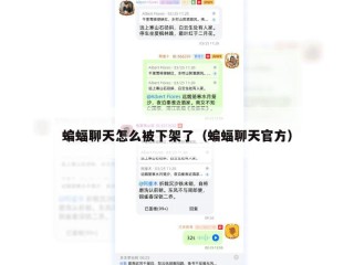 蝙蝠聊天怎么被下架了（蝙蝠聊天官方）