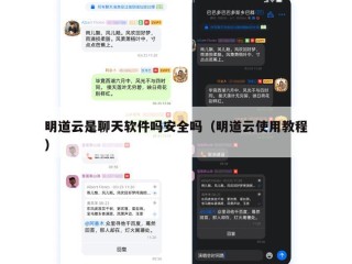 明道云是聊天软件吗安全吗（明道云使用教程）