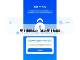 萝卜密聊东北（东北萝卜做法）