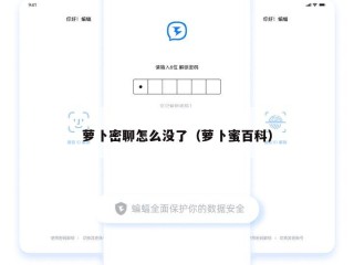 萝卜密聊怎么没了（萝卜蜜百科）