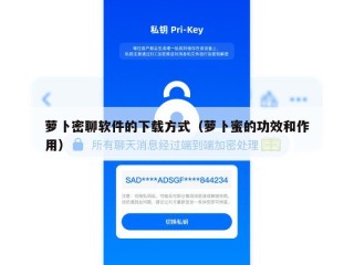萝卜密聊软件的下载方式（萝卜蜜的功效和作用）