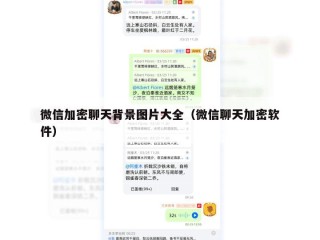 微信加密聊天背景图片大全（微信聊天加密软件）