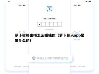 萝卜密聊主播怎么赚钱的（萝卜聊天app是做什么的）