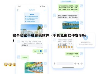 安全私密手机聊天软件（手机私密软件安全吗）