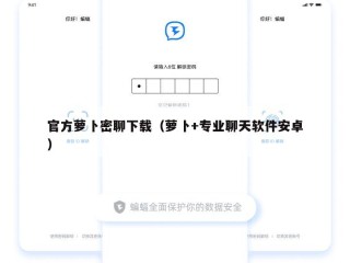 官方萝卜密聊下载（萝卜+专业聊天软件安卓）