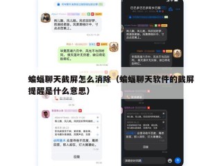 蝙蝠聊天截屏怎么消除（蝙蝠聊天软件的截屏提醒是什么意思）