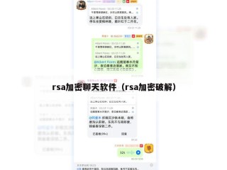 rsa加密聊天软件（rsa加密破解）