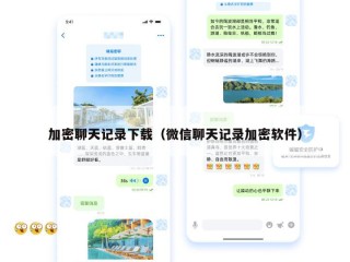 加密聊天记录下载（微信聊天记录加密软件）