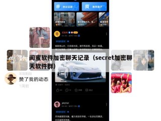 闺蜜软件加密聊天记录（secret加密聊天软件群）