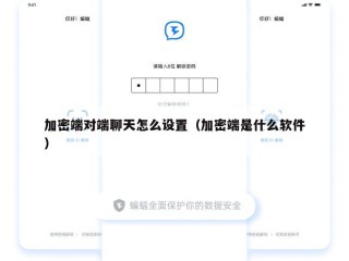 加密端对端聊天怎么设置（加密端是什么软件）