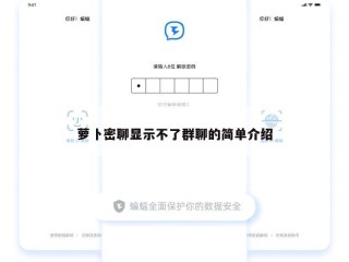 萝卜密聊显示不了群聊的简单介绍