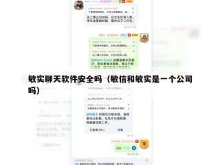 敏实聊天软件安全吗（敏信和敏实是一个公司吗）