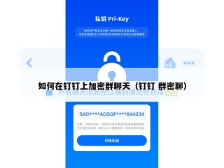 如何在钉钉上加密群聊天（钉钉 群密聊）