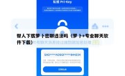 帮人下载萝卜密聊违法吗（萝卜+专业聊天软件下载）