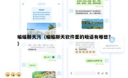 蝙蝠聊天污（蝙蝠聊天软件里的暗语有哪些?）