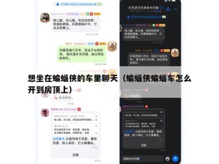 想坐在蝙蝠侠的车里聊天（蝙蝠侠蝙蝠车怎么开到房顶上）