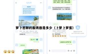 萝卜密聊的服务器是多少（卜萝卜萝蜜）