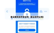 紫云聊天软件安全吗（紫云软件公司）