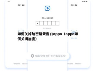 如何关掉加密聊天窗口oppo（oppo如何关闭加密）