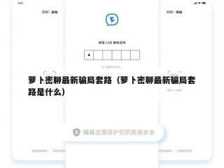 萝卜密聊最新骗局套路（萝卜密聊最新骗局套路是什么）