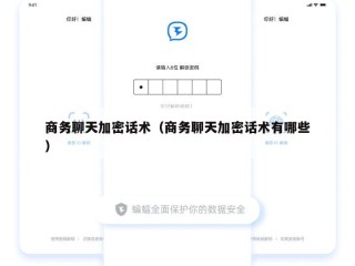 商务聊天加密话术（商务聊天加密话术有哪些）