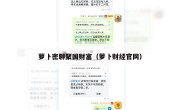 萝卜密聊聚国财富（萝卜财经官网）
