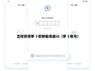 怎样获得萝卜密聊服务器id（萝卜账号）