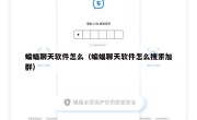 蝙蝠聊天软件怎么（蝙蝠聊天软件怎么搜索加群）