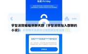 宇智波斑蝙蝠侠聊天群（宇智波斑加入群聊的小说）