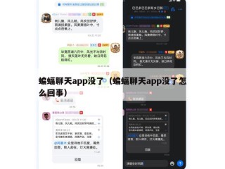 蝙蝠聊天app没了（蝙蝠聊天app没了怎么回事）